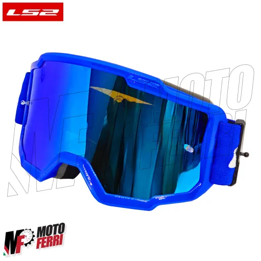 MF2509 Mascherina Occhiali Casco Moto Cross Enduro OffRoad LS2 Lente Specchiata