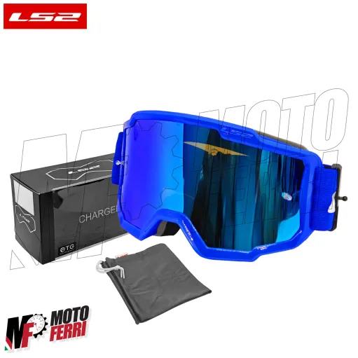 MF2509 Mascherina Occhiali Casco Moto Cross Enduro OffRoad LS2 Lente Specchiata