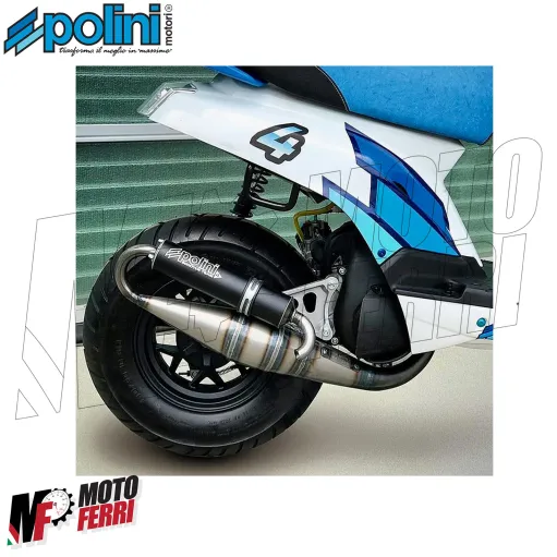 MF2143 Marmitta Polini Scooter Team 4 Minarelli Verticale 50 Booster Spirit BWS
