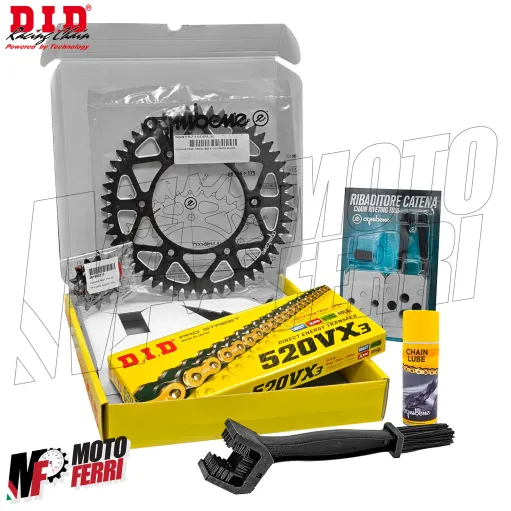 MF9683 Kit Trasmissione DID Beta 125 RR Enduro Racing 2T Corona 50 Pignone 13 da 2018 a 2020