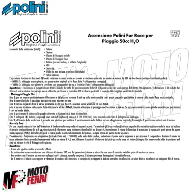 MF9684 Accensione Elettronica Polini For Race con LUCI Piaggio ZIP SP 50 2T H20
