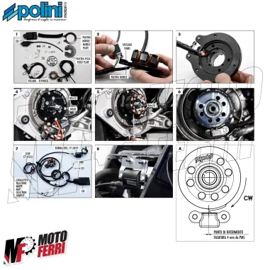 MF9684 Accensione Elettronica Polini For Race con LUCI Aprilia SR 50 2T Piaggio