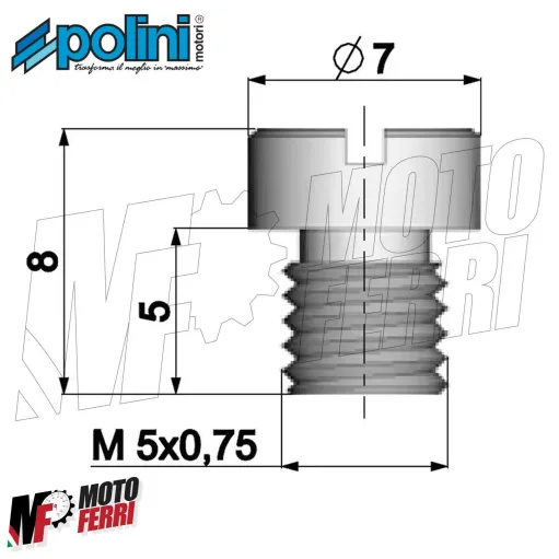 MF2159 Kit 10 getti massimo 90 - 99 Polini Carburatore Dellorto PHBG 19 / 21