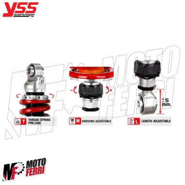 MF9693 Mono Ammortizzatore YSS Top Line Regolabile Aprilia RS 660 da 2020 a 2026