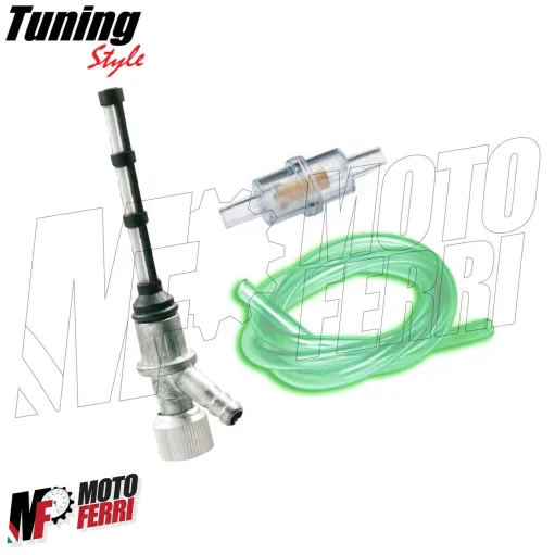 MF2186 Rubinetto Benzina Universale Caduta Libera Manuale + Filtro + Tubo