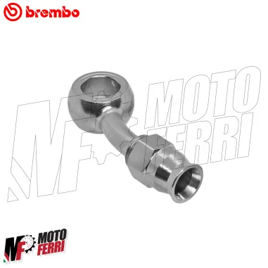 MF2447 Raccordo Tubo Freno Brembo Inclinato Laterale 25° Occhiello DM 10 Moto