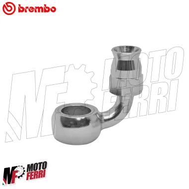 MF2714 Raccordo Tubo Freno Brembo Curvo 90° Recuperabile Occhiello DM 10 Moto