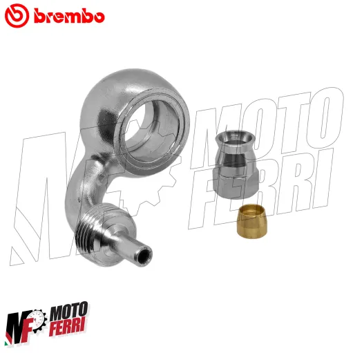 MF2714 Raccordo Tubo Freno Brembo Curvo 90° Recuperabile Occhiello DM 10 Moto
