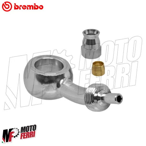 MF3786 Raccordo Tubo Freno Brembo Inclinato 25° Recuperabile Occhiello DM10 Moto
