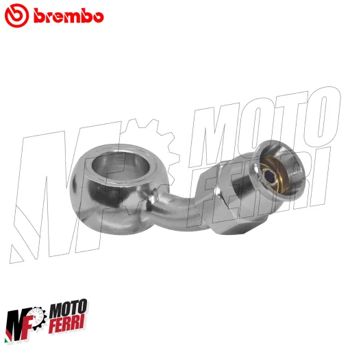 MF2962 Raccordo Tubo Freno Brembo Curvo 45° Recuperabile Occhiello DM 10 Moto