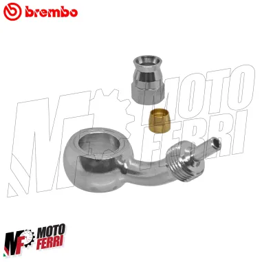 MF2962 Raccordo Tubo Freno Brembo Curvo 45° Recuperabile Occhiello DM 10 Moto