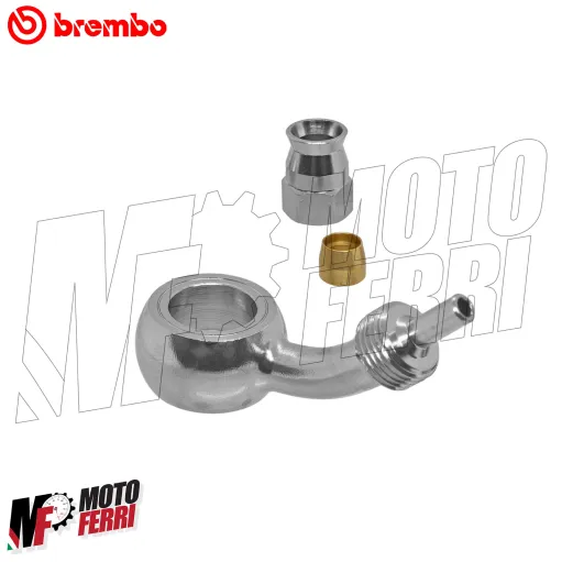 MF2962 Raccordo Tubo Freno Brembo Curvo 45° Recuperabile Occhiello DM 10 Moto