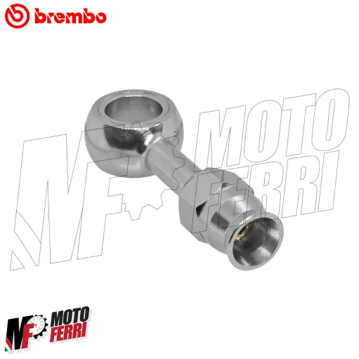 MF0585 Raccordo Tubo Freno Dritto Brembo Recuperabile Banjo Occhiello DM 10 Moto