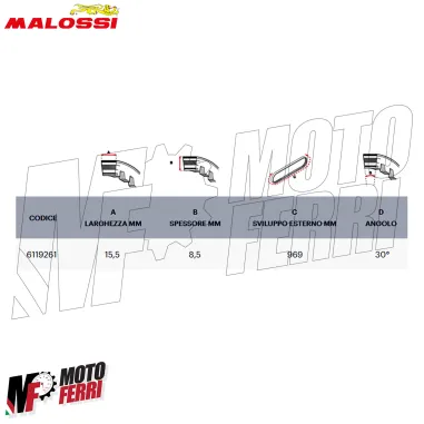 MF4187 Cinghia Trasmissione Malossi CIAO PX X Special Belt SOLO PER OVER RANGE