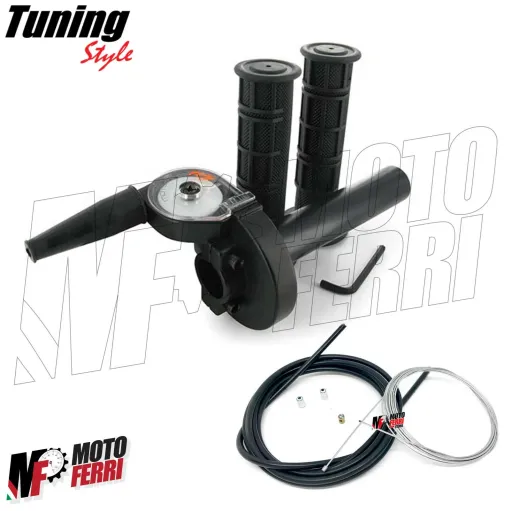 MF2205 - KIT COMANDO GAS RAPIDO MOTOFORCE RACING + CORDA FILO MOTO SCOOTER CROSS