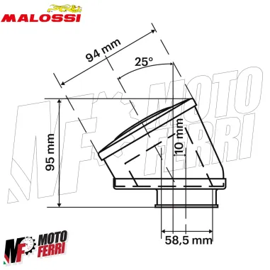 MF4930 Filtro Aria Malossi E13 DM 60 Inclinato Carburatori Filettati PHBG 19 21