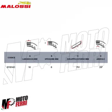 MF1466 Cinghia Variatore Malossi X Belt Aprilia SR Scarabeo Minarelli 50 2T